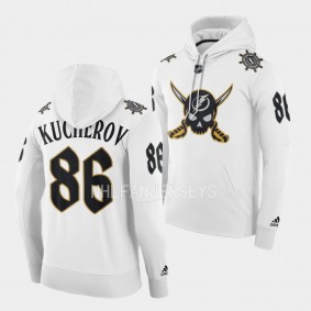 Tampa Bay Lightning Nikita Kucherov Gasparilla inspired White Skull Logo 2023 Hoodie