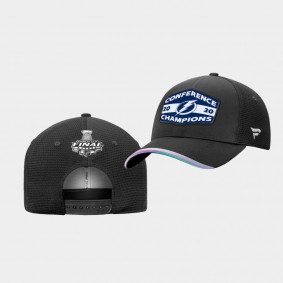 Tampa Bay Lightning Black 2020 Eastern Conference Champs Locker Room Adjustable Hat