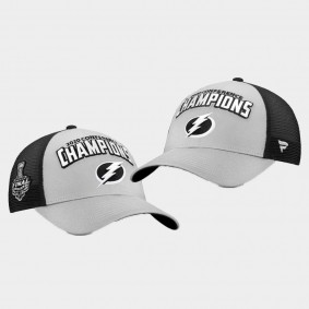 Tampa Bay Lightning Gray 2020 Eastern Conference Champions Adjustable Trucker Hat