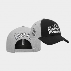 Mathieu Joseph 2021 Stanley Cup Final Hat Tampa Bay Lightning Gray Unstructured Adjustable