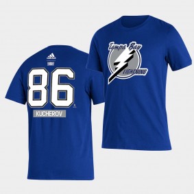 Tampa Bay Lightning Nikita Kucherov 2021 Reverse Retro Blue Creator Men T-Shirt