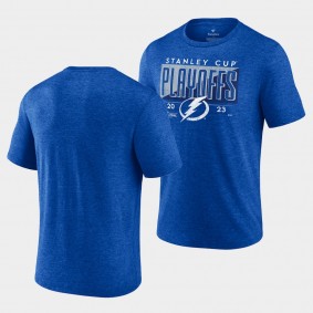 Tampa Bay Lightning 2023 NHL Stanley Cup Playoffs Royal T-Shirt Tri-Blend Men