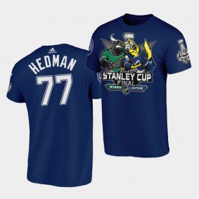 Victor Hedman Tampa Bay Lightning 2020 Stanley Cup Final vs Stars Cartoon T-Shirt Royal