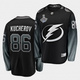 Tampa Bay Lightning Nikita Kucherov 2020 Stanley Cup Champions Alternate Black Men Jersey