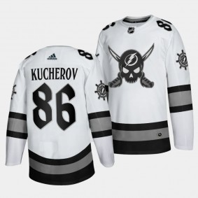 Gasparilla inspired Nikita Kucherov Tampa Bay Lightning White #86 Limited Edition Jersey 2024