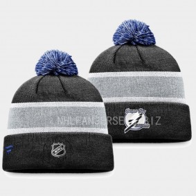 Men Tampa Bay Lightning Special Edition 2.0 Black Cuffed With Pom Knit Hat